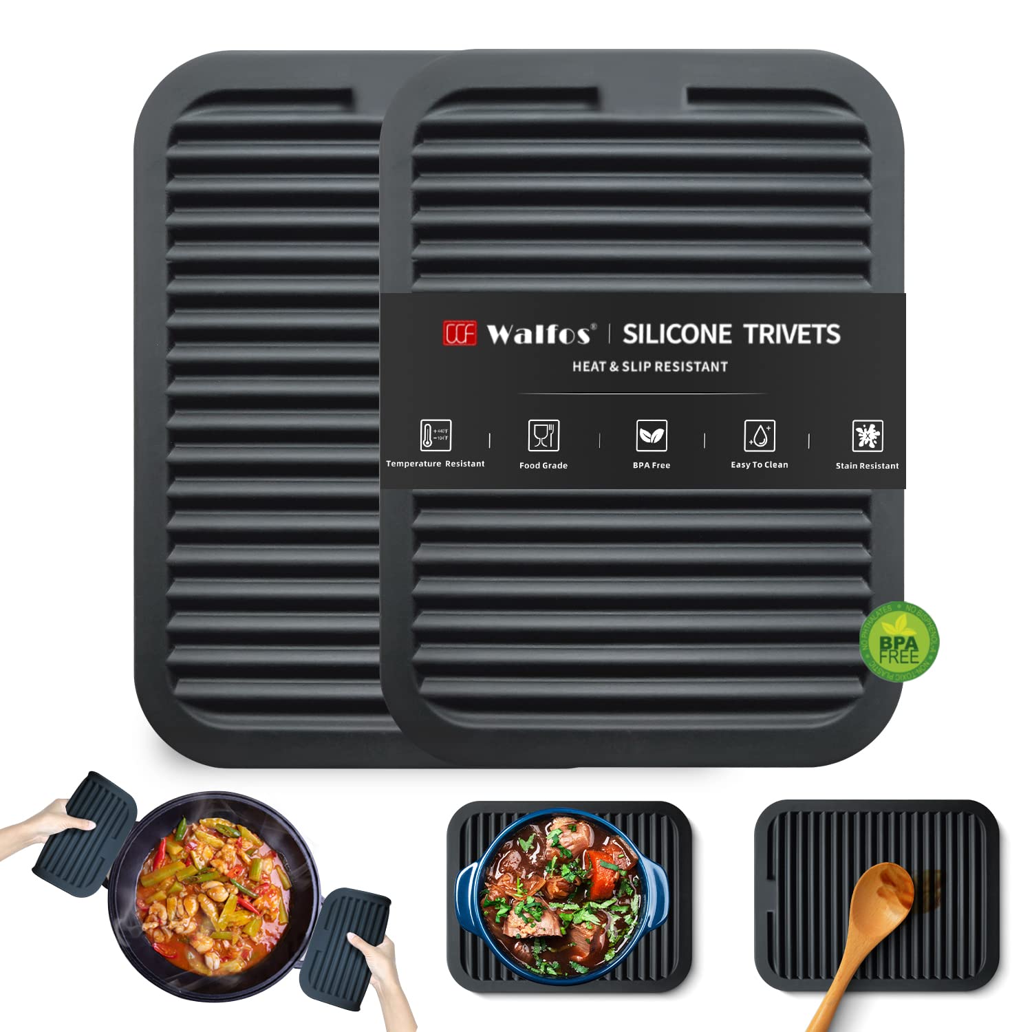 Heat-Resistant Silicone Trivet Collection