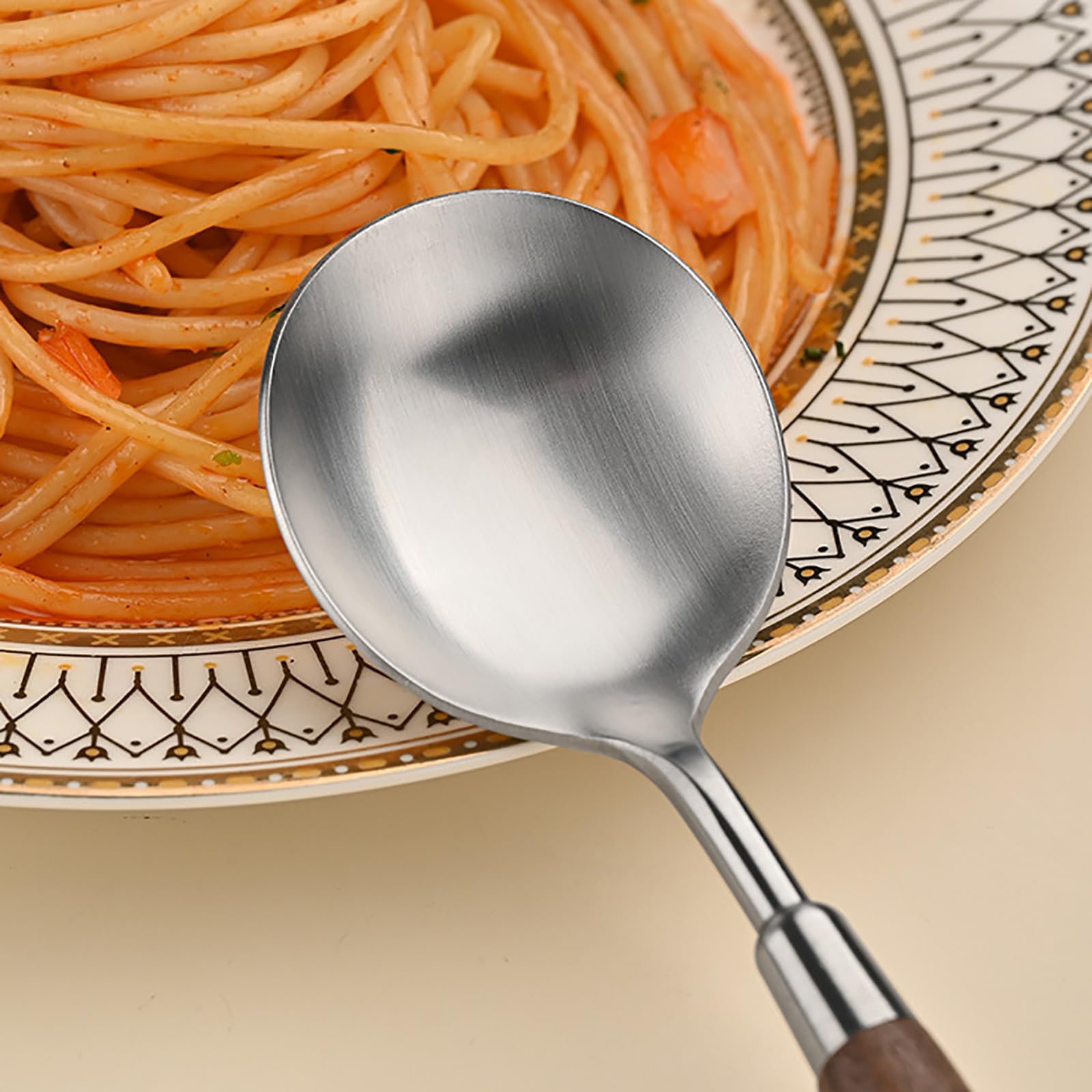 Wood-Handle Stainless Steel Flatware Collection