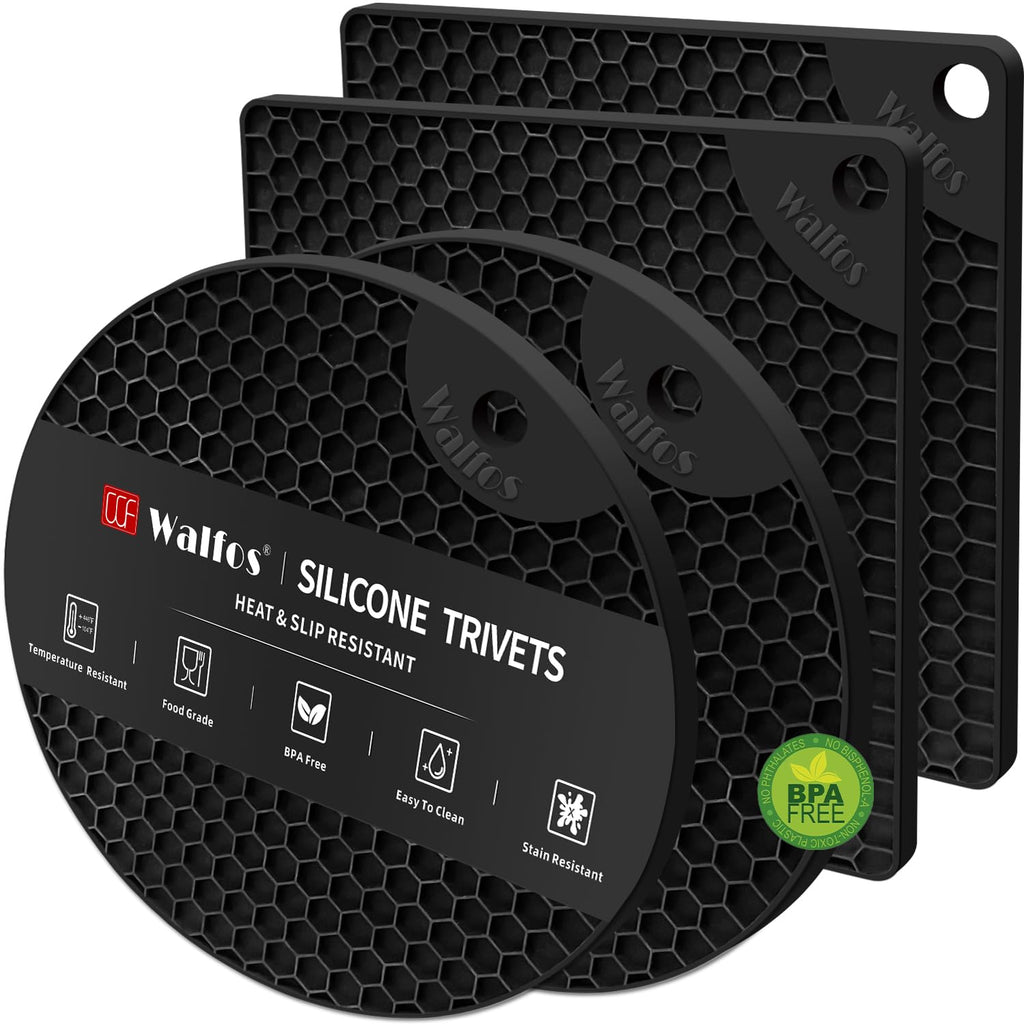 Heat-Resistant Silicone Trivet Collection
