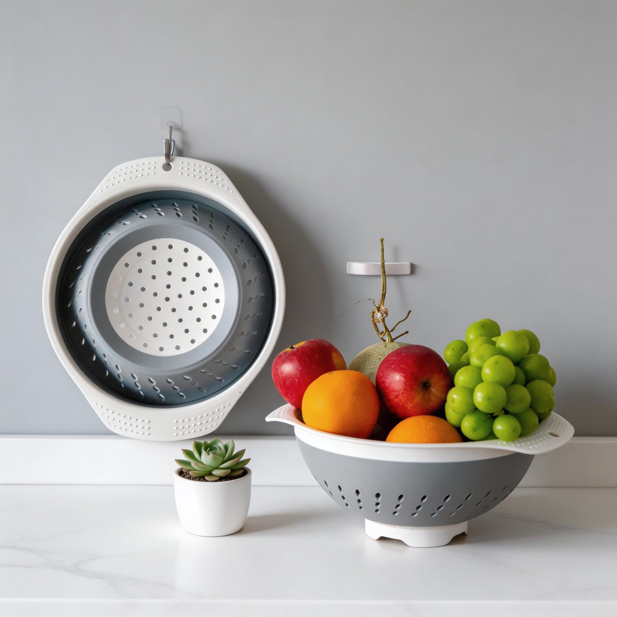 5-Quart Collapsible Silicone Colander