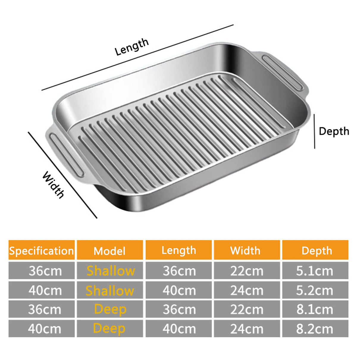 Rectangular Stainless Steel Roasting Pan