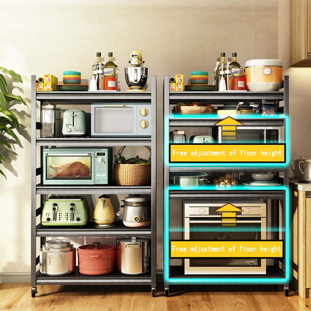 Five-Tier Rolling Microwave Storage Rack