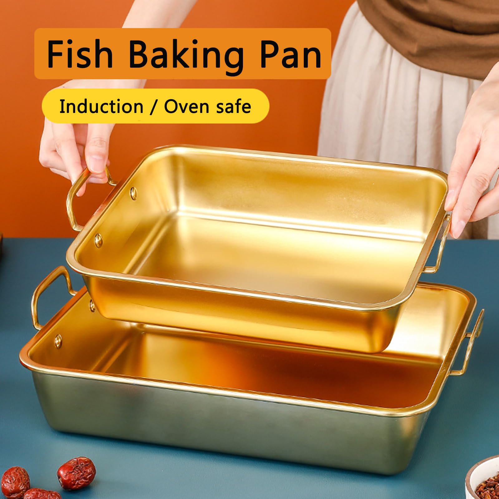 Deep Stainless Steel Roasting Pan