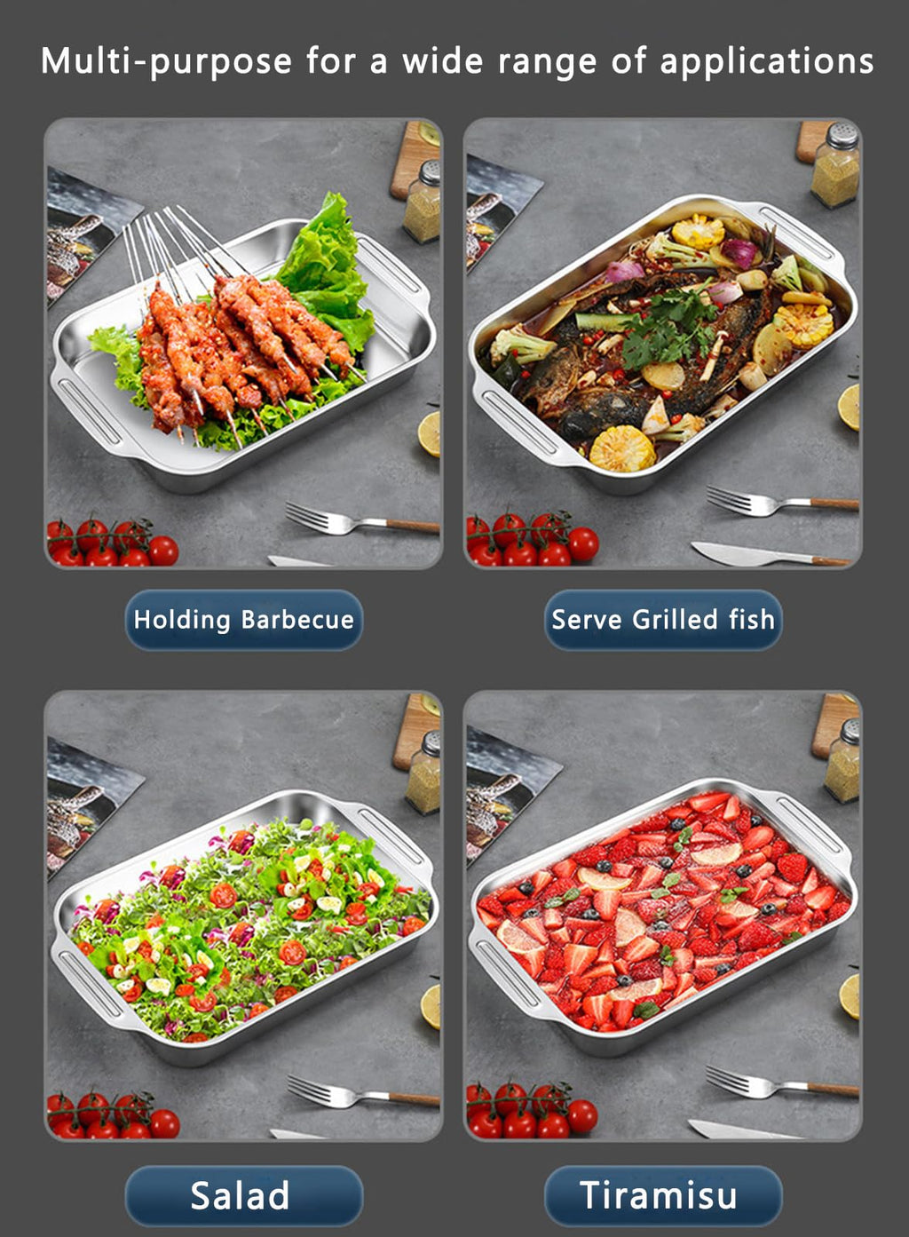 51cm Stainless Steel Roasting Pan with Handles