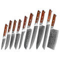 10-Piece 67-Layer Damascus Kitchen Knife Set