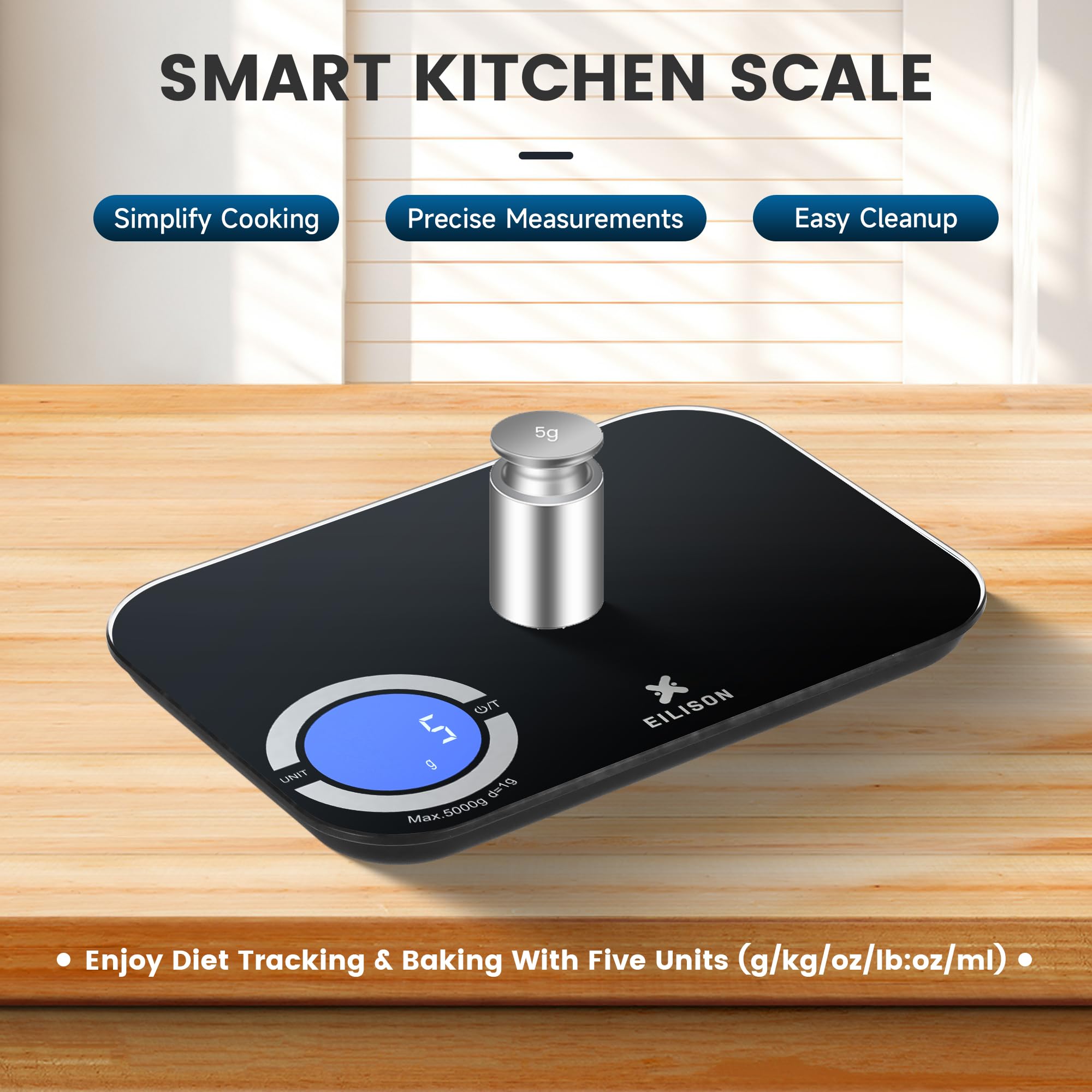 Bluetooth Nutrition Food Scale with TFT Display