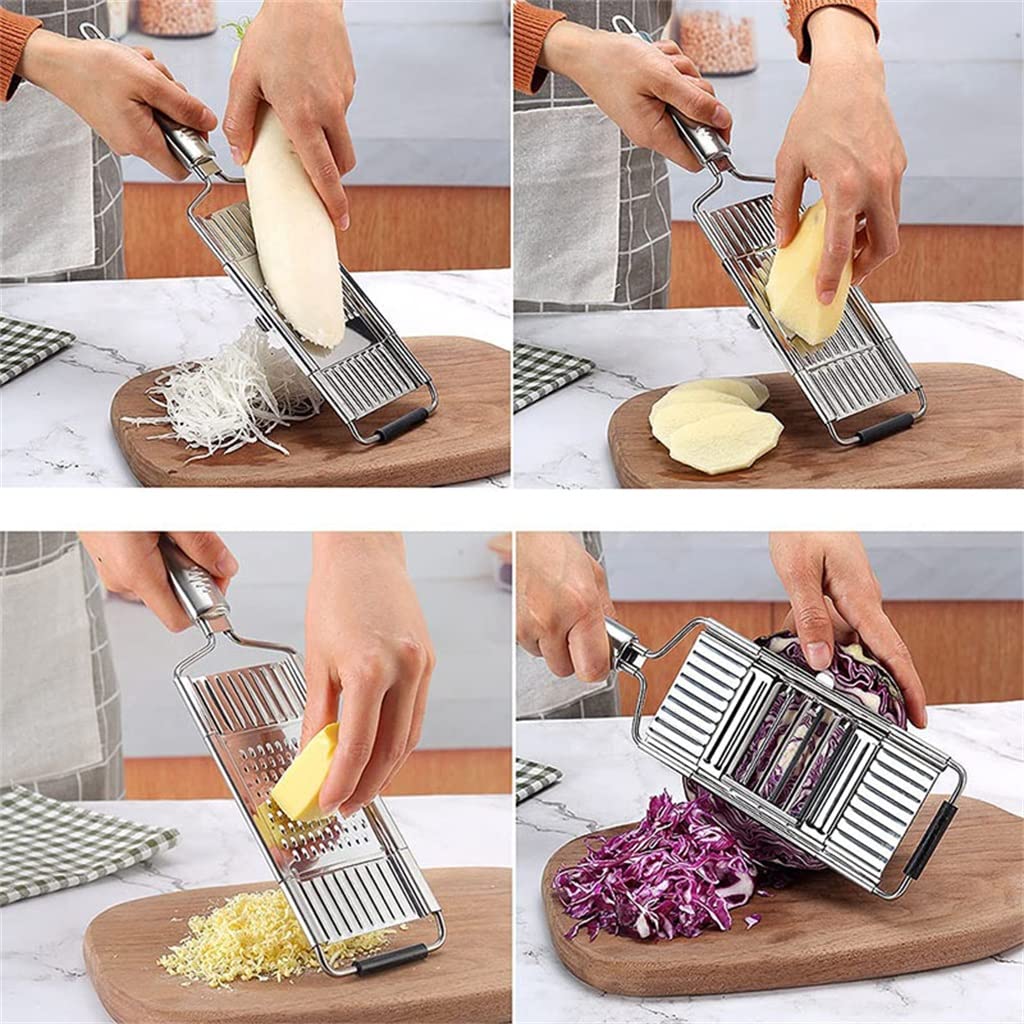 Adjustable Stainless Steel Vegetable Slicer and Grater