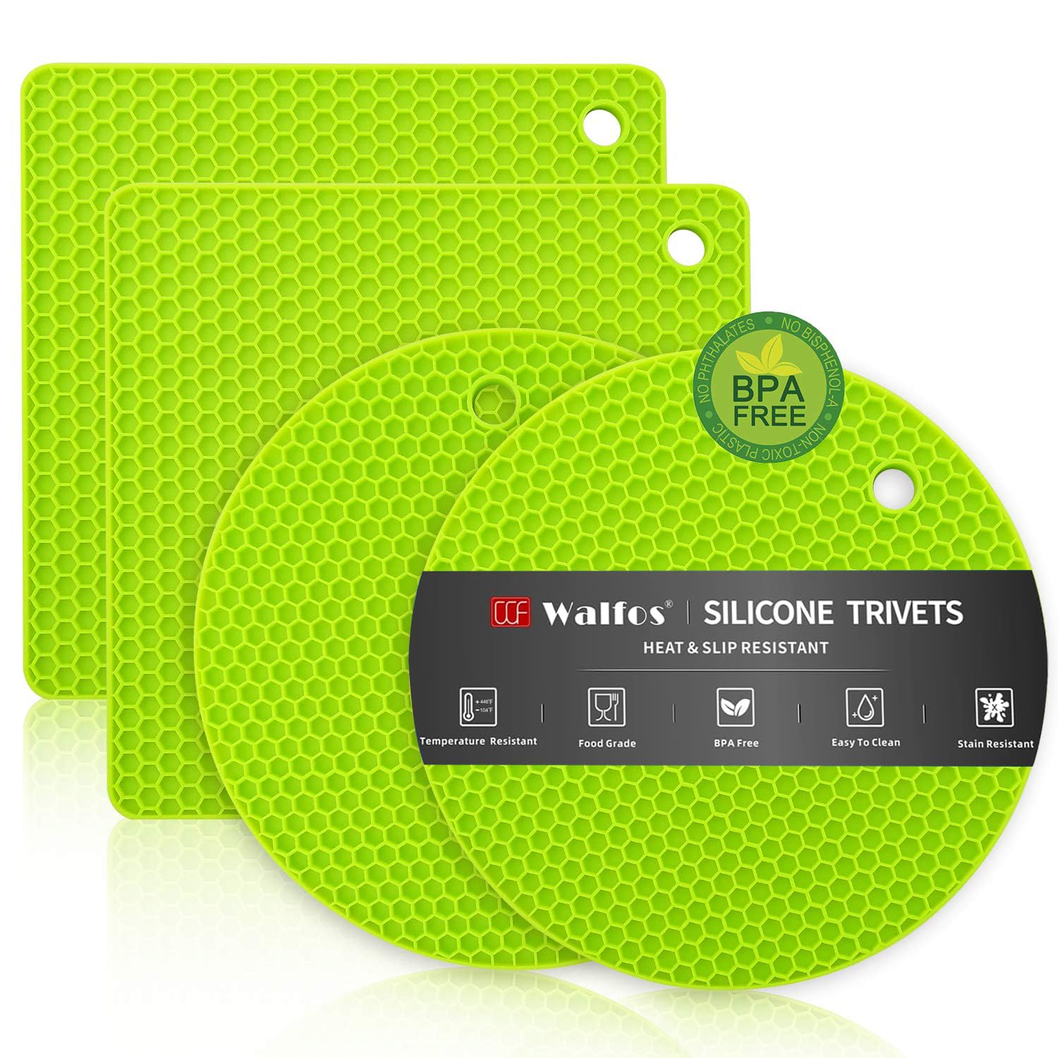 Heat-Resistant Silicone Trivet Collection
