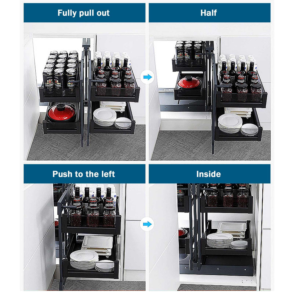 Pull-Out Blind-Corner Cabinet Organizer