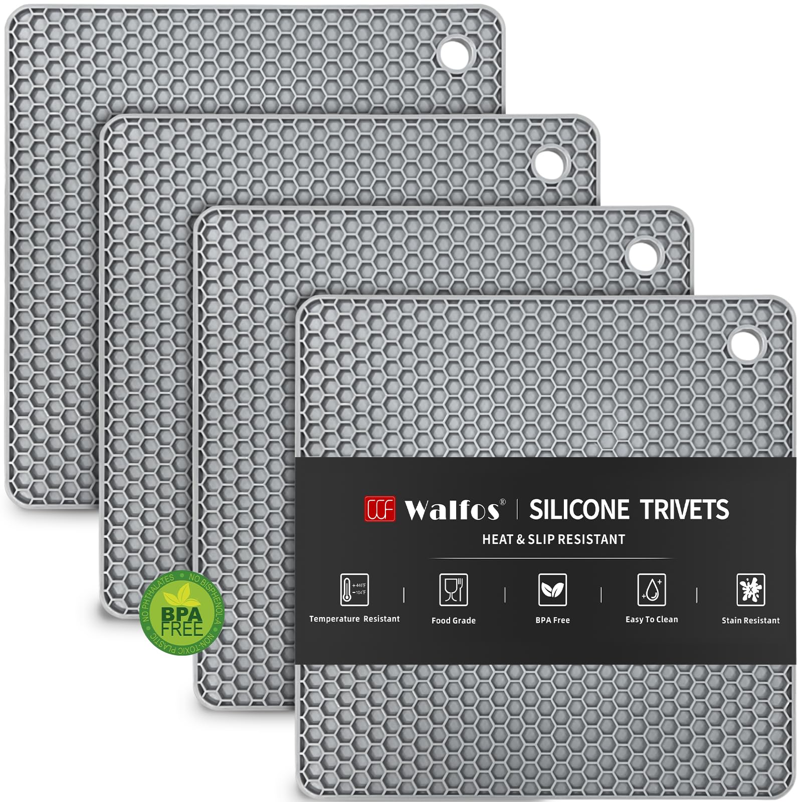 Heat-Resistant Silicone Trivet Collection