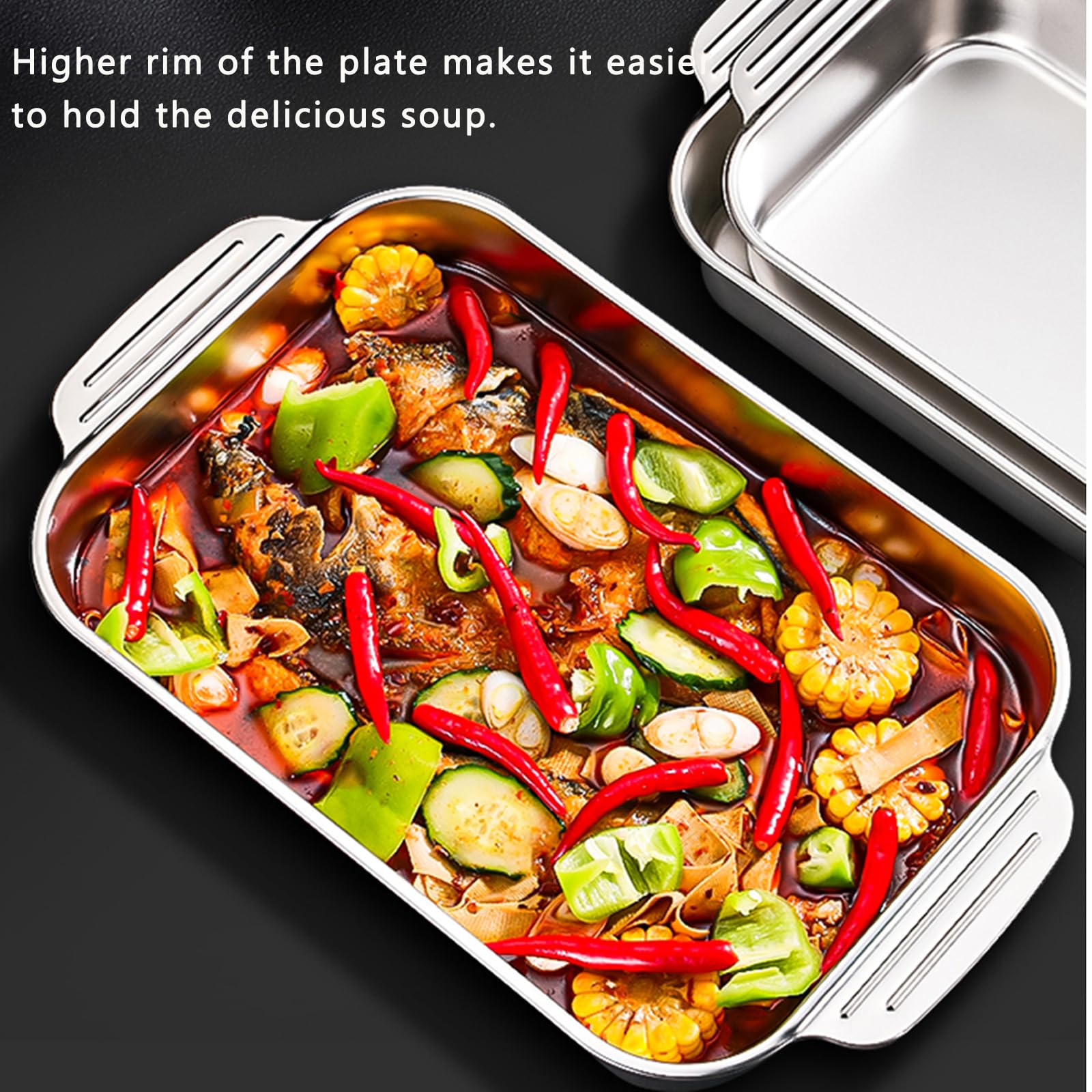 51cm Stainless Steel Roasting Pan with Handles