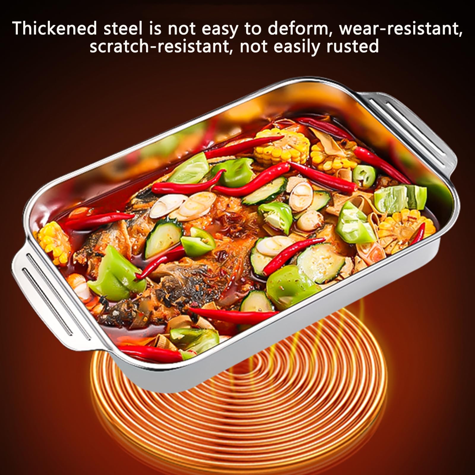 51cm Stainless Steel Roasting Pan with Handles