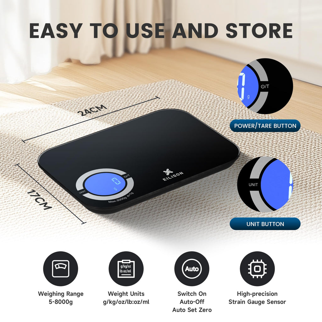 Bluetooth Nutrition Food Scale with TFT Display
