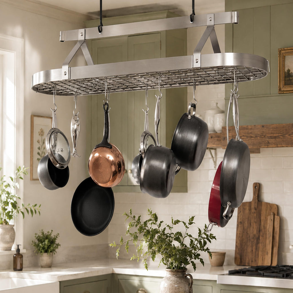 48-Inch Oval Ceiling Pot Rack